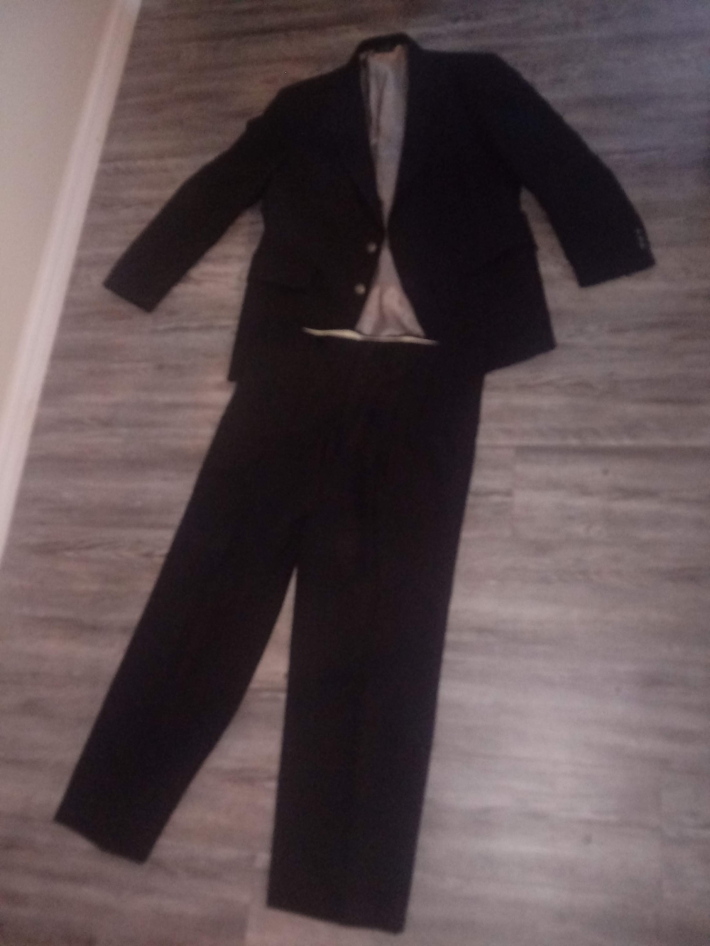 Worth Men's Black Two-Piece Suit Jacket & Trousers